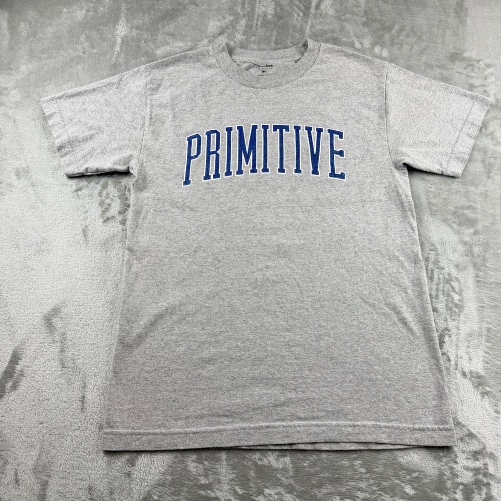 Primitive Skateboarding‎ Men's S Small Arch Logo Graphic T-Shirt Gray